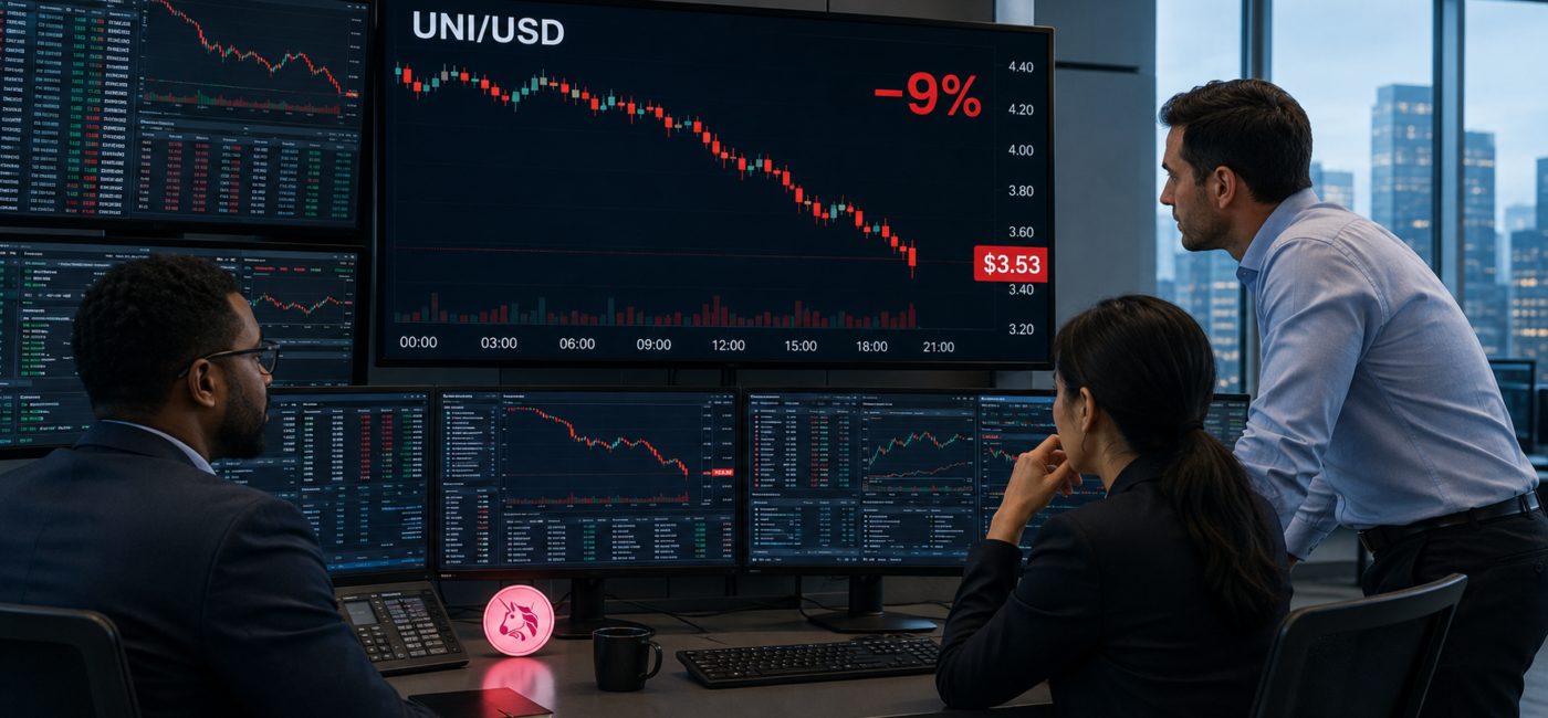 Uniswap slides 9% as weak retail demand threatens key support