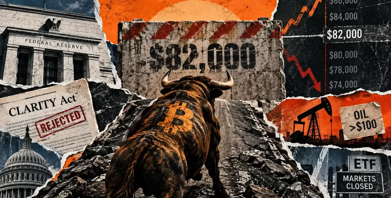 Bitcoin survived the Fed and CLARITY, and now faces the next major test at $82,000 this weekend
